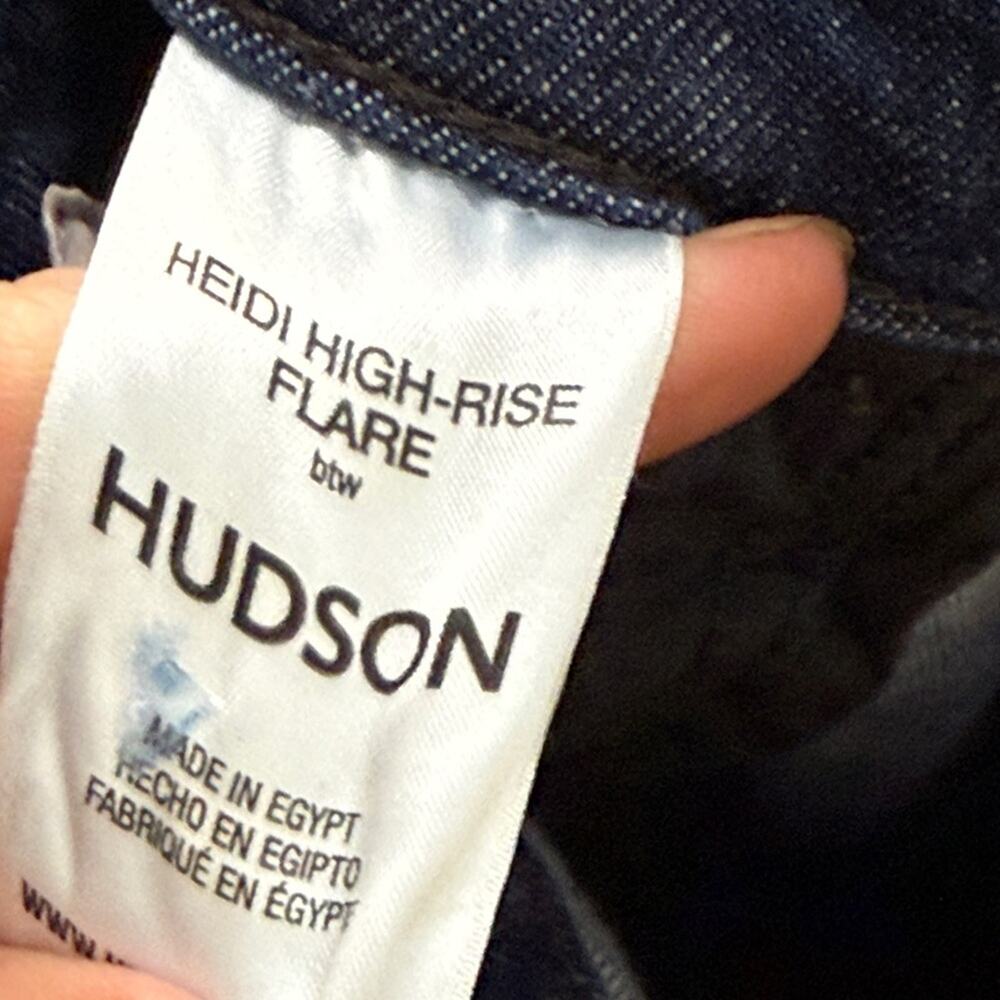 Hudson Heidi High Rise Flare Jeans in a dark blue wash - Picture 8 of 9